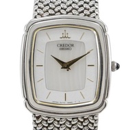 【日本直送】精工 SEIKO Credor 貴朵 腕錶 5A70-3C30 不鏽鋼 石英 指針式顯示 銀色錶盤 女錶【二手】