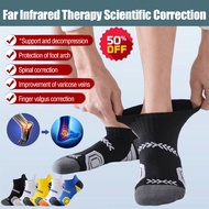 [Professional Arch Correction] 远红外线足部矫正治疗袜Men's Far Infrared Flat Foot Correction Therapy Socks/Far Infrared Mid-tube Running Socks