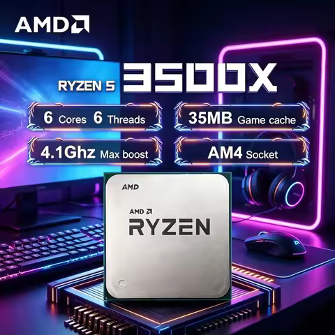NEW AMD Ryzen 5 3500X 6-Core 6-Thread 3.6GHz Socket AM4 R5 3500X L3=32M Processor DDR4 Without Coole