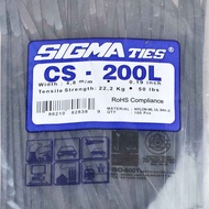 PER 1 PACK Sigma Cs 200L Black 20cm Width Cable Ties Insulok TieTALI 4.8mm X 200mm