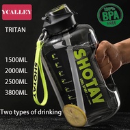 ⊹Gallon Sports Water Bottle With Straw 1.5L 2.5L 3.8L Tritan BPA Free Drinking Bottle Portable F O≈