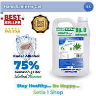 Hand Sanitizer Gel 5 Liter Medical Aloevera Alco 75%