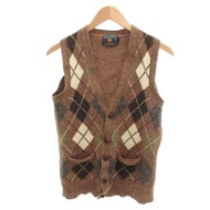 CHAPS Vest Knit Brown argyle Direct from Japan Secondhand