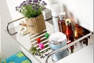 衛生間/浴室不銹鋼掛牆隔板（需打鑽孔固定）置物收納層架