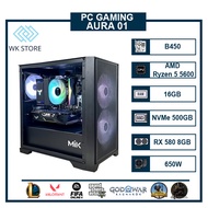 Thùng PC AURA 01 | Ryzen 5 5600 16GB Ram | VGA RX 580/ RTX 3050/ RTX 3060 Mới BH 36T