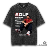 GANAMOZ Eminem SOLE EMINEM Stone Wash Oversize Unisex T-shirt | Oversized T-Shirt Wanita | Men's Ove