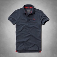 abercrombie men polo cotton fitch blue polo t shirt men