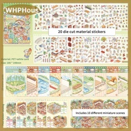 WHPHous 1Set Chinoiserie Theme Landscape Sticker Books Mountain River World Series DIY Decoration St