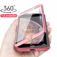 360เคสหัวเหว่ย Y6P Y7P 2020 Y6 Pro 2019 Huawei Y9 2019 Nova 7i 7SE 5T 3i 2i Y6 2018ป้องกัน Hard PC ฝาครอบกระจกเทมเปอร์เคสกันกระแทก