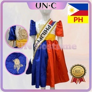 【Filipiniana】Filipiniana Costume for Kids Girl Philippine Flag Inspired buwan ng wika UN Costume