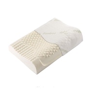 Natural Contour Massage Latex Pillow With Bamboo Cover