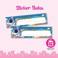 Book Stickers (Cannot Be Customized) Astronaut Planet Character Label Stickers