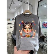 Cartoon t-shirt for cute girls c2 unisex loose form 100% Cotton