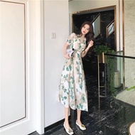 The Next Day Arrival Year Summer Hepburn Style Can Salty Sweet Long Skirt Ankle Fairy Mori Floral Dr