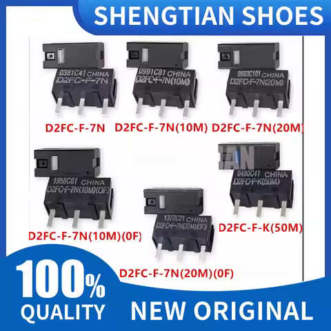 2PCS Original D2FC mouse micro switch button D2FC-F-7N 10M 20M OF D2FC-F-K 50M for omron