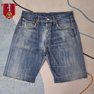 ,[A22]กางเกงยีนส์Levi's®501™เอวจริง32"ยาวเต็ม21"(ตัดขา)ผ้าไม่ยืด กางเกงขาสั้นผู้ชาย Men's 501™ Jean Shorts
