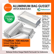 Seed Powder Food Packaging Aluminum SnackCemilan Bag Gusset Central Sealing Plastic Standing Pouch A