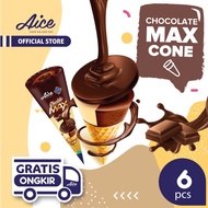 Aice ice Cream Chocolate max Cone isi 6 pcs eskrim