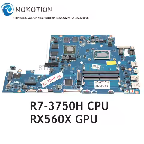 NOKOTION NBQ5X11002 NB.Q5X11.002 FH50P LA-H901P For ACER Nitro 5 AN515-43G Laptop Motherboard R7-375