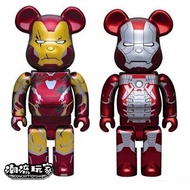 新品上市 bearbrick Bearbrick 400% IRON MAN MK85 MK5 全新現貨