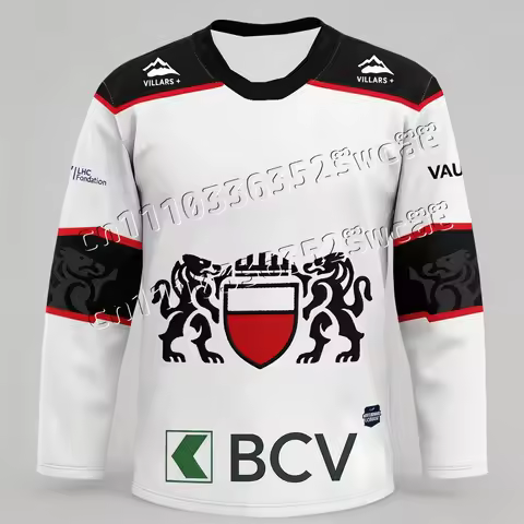 2026 Lausanne HC Switzerland NL Hockey Jersey Men's Long Sleeve Quick-Dry T-Shirt Home Away 3D Print