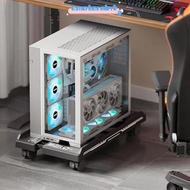 EMOTEPH CPU Stand, Scalable with Caster Wheels CPU Holder, Universal Mobile Adjustable CPU Tower Hol