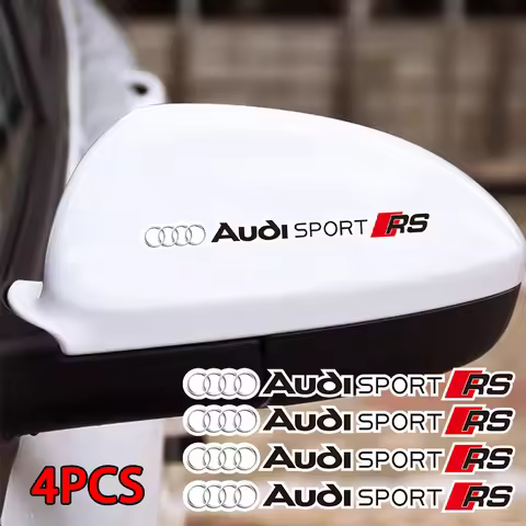 4Pcs Car Logo Decorate Body Stickers For Audi Sline A1 A3 A4 A5 Q1 A2 B8 C6 A6 Q2 Q3 Q8 TT RS3 Q4 B6
