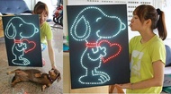 Color LED Light Signboard Idol Proposal Board Concert Signature Snoopy