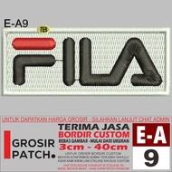 E-A9 BRAND-FILAV2 LOGO EMBROIDERY PATCH - WHOLESALE TESTIMONIAL REVIEW PATCH