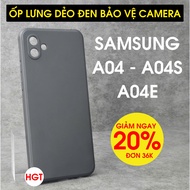 Samsung A04 - A04S - A04E Case Black flexible and tempered glass