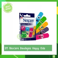 3M Nexcare Bandages Happy Kids 20Pcs./Pack พลาสเตอร์เยื่อกระดาษ ลายมอนสเตอร์ 20ชิ้น/กล่อง