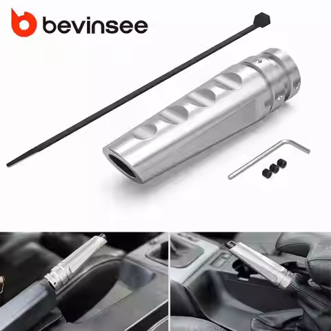 BEVINSEE Aluminum Hand Brake Handle For BMW E46 E36 M3 E39 E60 E61 E34 M5 E87 E81 E82 E65 E66 X3 E83