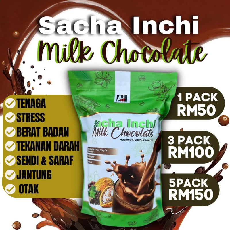 Coklat Sacha Inchi Premium Sacha Inchi Chocolate