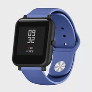 華米Amazfit 米動手錶青春版 20mm 純色矽膠運動替換手環錶帶午夜藍