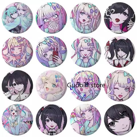 58mm Needy Girl Overdose Game Button Pin Cute Anime Character Cartoon Brooch Badge for Backpack Acce