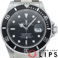 二手勞力士潛航者日曆型 16610LN(A) 男士腕錶，不銹鋼材質，黑色錶盤，拋光處理，1999 年產，成色極佳，附帶保固卡