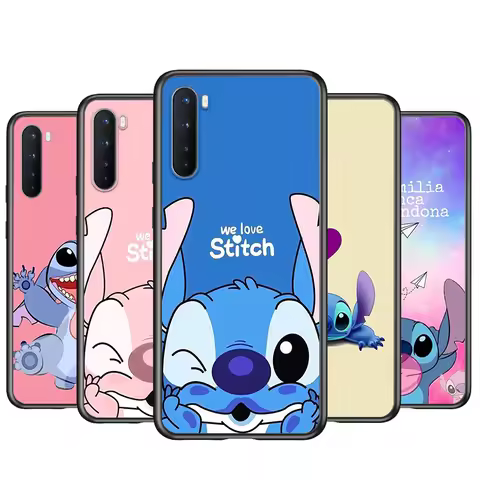 Soft TPU Lilo Stitch Silicone Cover For OnePlus Nord CE 2 N100 N10 9 9R 8T 8 7T 7 6T 6 5T Pro Black 