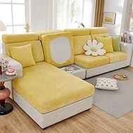 L Shape Sofa Protective Cover Wear-resistant High Elasticity Sofa Cover Tear And Stain Resistant Sofa Cover Universal Sofa Protector (Color : Yellow, Size : LARGE L COVER)