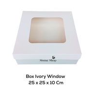 Ivori Window Box 25 X 25 X 10 White Ivory Window Box/ 25X25X10 Cm