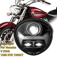 E24 Motorcycle LED Headlight Assembly For Yamaha V STAR 1300 XVS 1300A 1300CT XVS1300A XVS1300CT E-m
