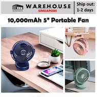 [Warehouse] 10000mAh Portable Fan Strong Wind USB Fan