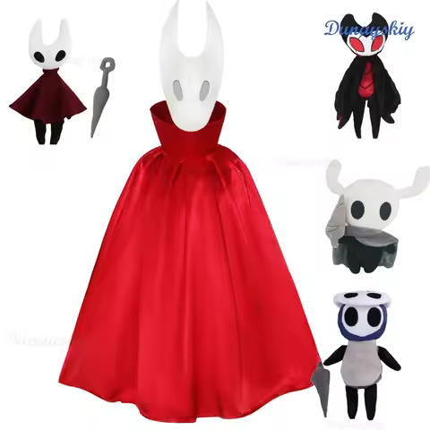 Game Hollow The Knight: Silksong Hornet Sister Cosplay Red Cape Costume Mask Halloween Gift Dolll Pl