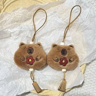 [FinessE] Creative Soft Stuffed Animal Capybara Plush Doll Cartoon Bags Pendant Key Chains