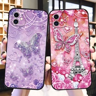 Case For Huawei Y6 2017 Prime 2018 Pro 2019 Y6II Soft Silicoen Phone Case Cover Diamond Butterfly