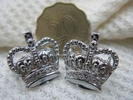 殖民地 港英政府 - 執法及紀律部隊 - 高級長官 "皇冠" 小型階級肩章 一對 (晚禮服用) - (合 皇家香港警察 / 皇家香港輔助警察 / 入境處 / 政府飛行服務隊 / 民安隊 / 醫療輔助隊