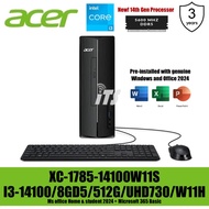 Acer Aspire XC-1785-14100W11S Desktop PC (i3-14100/8GB DDR5/512GB/UHD 730/Wi-Fi 6/W11H)