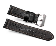 CARLYWET 22 24 26mm Wholesale Black Brown Real Leather VINTAGE Watch Band Strap Belt With Brushed Buckle For RADIOMIR