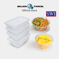 MillionParcel Disposable Food Container with Lid | Plastic Container Food Storage | Takeaway Food Co