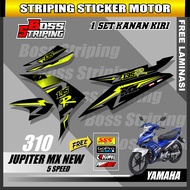 STIKER MOTOR STRIPING JUPITER MX NEW 135 CC 5 SPEED KODE M310 STICKER MOTOR SETRIPING LIST VARIASI Y