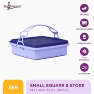 Twin Tulipware SMALL STORAGE RANTANG SUSUN 1 Wadah Penyimpanan di Kulkas Asri Tulipware
